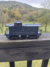 Vintage Lionel 6017-50 USMC Caboose 1958 US Marine Corps Postwar O Gauge Blue picture