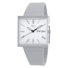 Swatch What if Quartz White Dial Unisex Watch SO34M700 picture