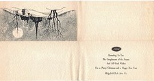 C1920-30s Ford Ridgefield Park Automobile Dealership NJ Christmas Greeting Card picture