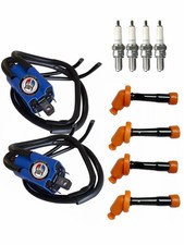 2x Ignition Coil + Spark Plug Set For Yamaha FZR1000 (1987 1988) picture