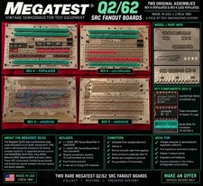 2x Megatest Q2/62 SRC FANOUT Boards Rev H & K Vintage Semiconductor ATE picture