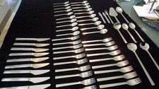 New York Matte by Georg Jensen Stainless Steel 9 Sets 45 pc + 10 Serving pc.  picture