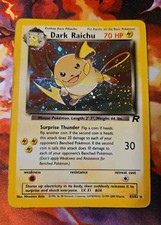 Pokémon Dark Raichu Holo Card Team Rocket Series 83/82 HP WOTC SECRET RARE picture
