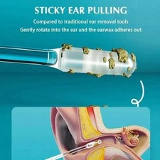 24pcs Disposable Silicone Ear Wax Remover Sticky S/L Ear Pick Cleaner Tool picture