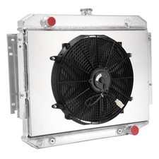 4 Rows Radiator & Shroud Fan For 1970-1979 Dodge D/W 100 150 200 300 Ramcharger picture