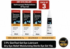 3 Pc GenTeal Gel Eye Lubricant Dry Eye Relief Moisturizing Sterile Eye Gel 10g  picture