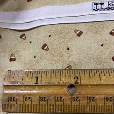New Cotton Fabric Debbie Mumm Tan Candy Corn Halloween Fall 9 yds available $5yd picture