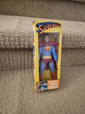 Mego Superman, Vintage 1972 Rare Early 4 Panel Box Mego Superman Figure Is Mint picture