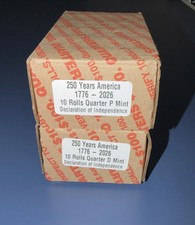 1776–2026 Declaration Of Independence Quarter Boxes D&P 20 Mint Rolls 800 Coins picture