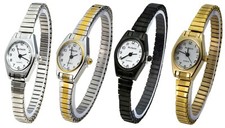 Blekon Collections Ladies Classic 19mm Oval Case Thin Stretch Band Watch picture