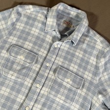 Faherty Men’s Legend Sweater Shirt XL Shoreline Plaid Surf Hippie Boho PNW EUC picture