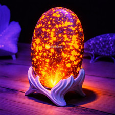 High Quality Yooperlite Glowing Palm Stone UV Reactive Healing Crystal Gemstone picture