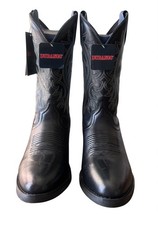 Durango Mens Shyloh Embroidered Black Leather Western Boots, Size 8.5 picture