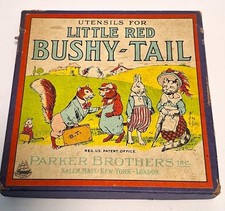 antique 1921 Little Red Bushy-Tail children's board game Parker Brothers. picture