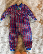 Vintage Peter Rabbit & Friends Peter Rabbit Cotton Plaid Romper Snap 24M picture