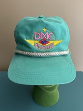 RARE Vintage Dixie Melody Boys Rope SnapBack Teal Hat Southern Rock Band Merch picture