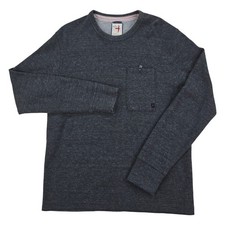Relwen Surfmesh Crewneck Sweatshirt Mens Large Gray Waffle Knit Pocket Heritage picture