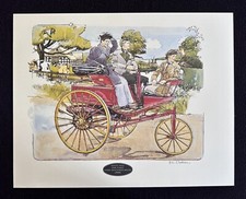 Bertha Benz 1888 Three Wheel Patent Motorwagen Dallison Art Print Mercedes-Benz picture
