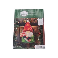 New  Holiday Time Shimmer Holiday Gnome Illuminated Corded Free Standing Decor picture