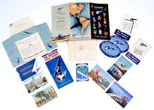 Vtg 50’s Pan Am Airways Advertising Brochure Poster, Luggage Stickers + MORE #1 picture