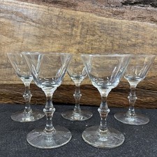 Libbey Georgian Cordial Liquor Glasses Set of 5 - 4oz Clear Stemmed Vintage picture