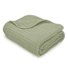 Comfycubs Baby Muslin Blanket 100% Cotton, 40X40, Sage picture
