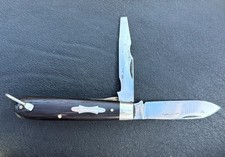 Vintage Schrade Walden 204S NY USA Electrician Knife 2-Blade TL-29 Wood Nice picture