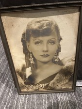 Antique Gelatin Silver Photo Signed Greta Garbo Autograph To Anna Stromberg picture