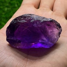 Natural Brazilian Amethyst Rough Nugget, 210 Ct, 49x29mm, Raw Purple Amethyst picture