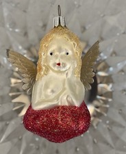 Vintage Astor Baumschmuck German Glass Angel Christmas Ornament picture