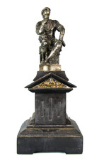 MICHELANGELO's Lorenzo De Medici Tomb Sculpture Antique Bronze Mantel Statue picture