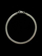 Vintage Flat Snake Sterling Silver Chain Bracelet 925 Simple Everyday Minimal picture