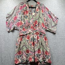 Anthro Maeve NWT Size 14 Abstract Floral Dropwaist Kimono Sleeve Dress Summer picture