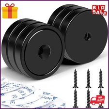 Neodymium Cup Magnets 110lb Waterproof Strong Wall Mount Magnets Pack of 6 picture
