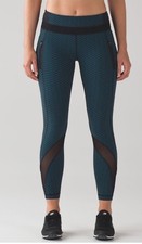 Lululemon Athletica Inspire Tight II Jacquard Black Indian Ocean, Size 6 picture