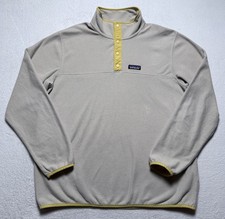 Patagonia Micro D Snap T Sweater Men’s Large Beige Cream Lightweight Fleece picture