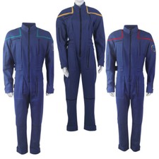 For Enterprise Duty Jumpsuits Starfleet Gold Red Blue Stripes Cosplay Uniforms picture