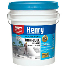 NEW Henry 887 Tropi-Cool 4.75 Gal. 100% Silicone White Roof Coating picture