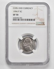1994-P Jefferson Nickel Specimen Rare SP70 NGC Matte Finish picture
