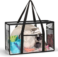 SummitFlare Clear Beach Tote Bag - Waterproof PVC Stadium Approved - Extra La... picture