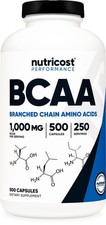 Nutricost BCAA Capsules 2:1:1 500mg, 500 Capsules picture