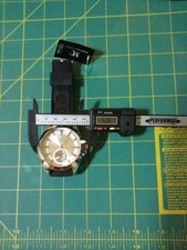 New Montres Carlo 5703 Silver Dial Black Silicone Band Men's Watch. New w/ tag. picture