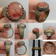 Agate Old Wonderful Intaglio Seal Unique Ring picture