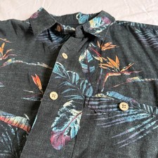Island Republic Tropical Bird of Paradise Button Up Shirt Large picture