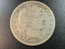1901-S Barber Half Dollar VG/F. (#1121) picture