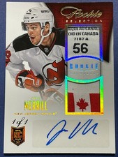 2013-14 Panini Rookie Anthology Hockey Selection Tag Auto 1/1 Jon Merrill CANADA picture