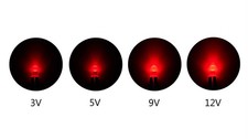 Blinking or Flashing Pre-Wired LEDs ~ 3-12 Volt DC ~ Diffused picture