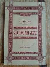 God Thou Art Great by L Spohr - vintage vocal score published Novello picture