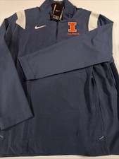 Nike NCAA Illinois Fighting Illini Team Issue Coaches Woven Training 1/4 Zip XL picture
