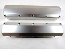 Oldsmobile V8 350, 400, 425, 455 Fabricated Aluminum Valve Cover Set Silver Ano picture